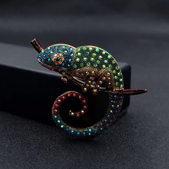 Chameleon Brooch - Picture 4 of 5
